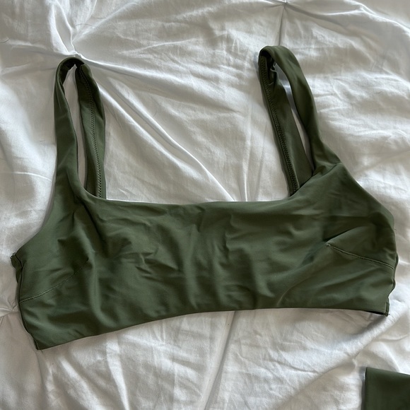 Aerie Scoop Green Bikini Top Large *Bottoms Not Included - Picture 2 of 6